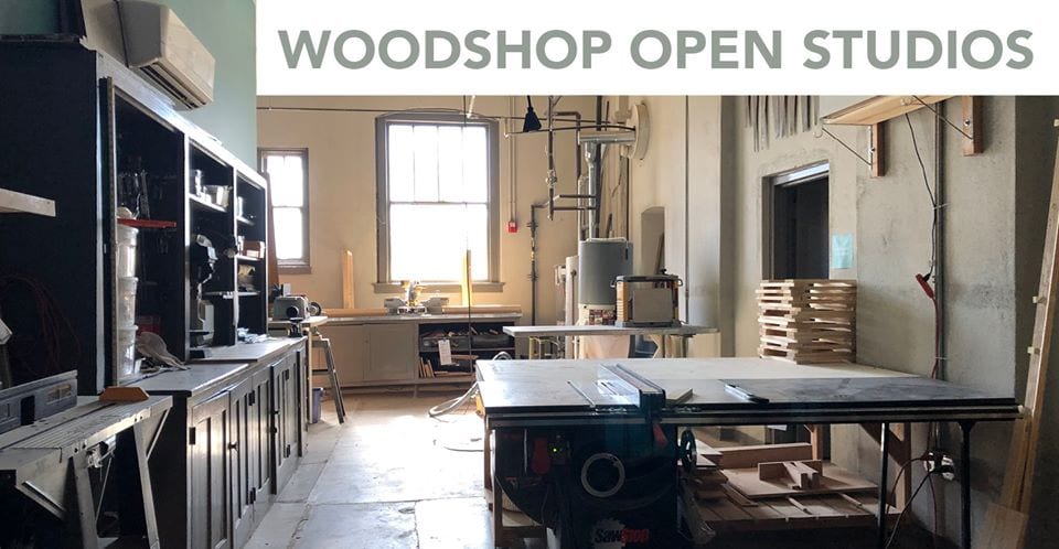 Woodshop open studios at Intersect Arts Center.