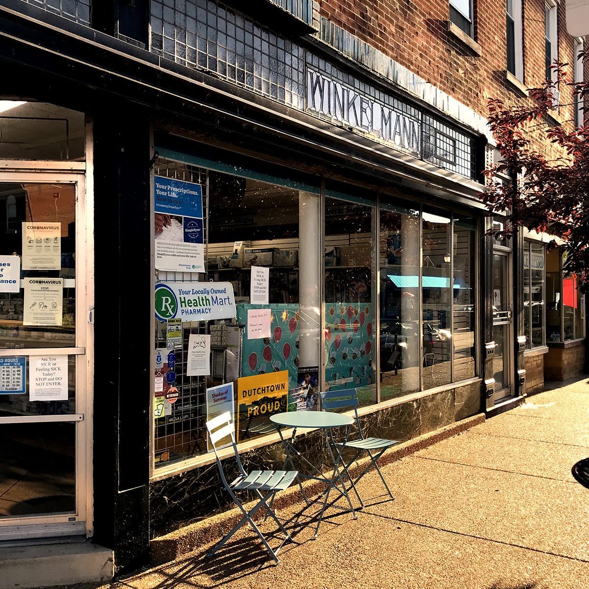 Winkelmann Drug, the historic pharmacy at Meramec Street and Virginia Avenue in Downtown Dutchtown, St. Louis, MO, is a 2025 Dutchtown Façade Grant recipient.