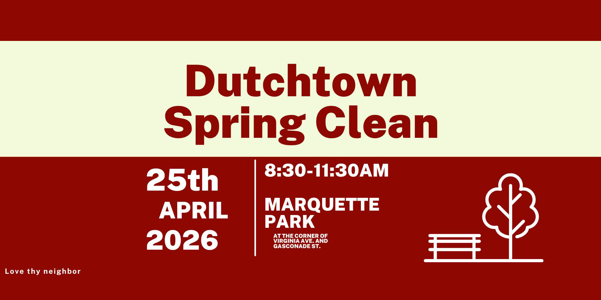 Dutchtown Spring Clean, April 25th at Marquette Park, hosted by Lutheran Development Group.